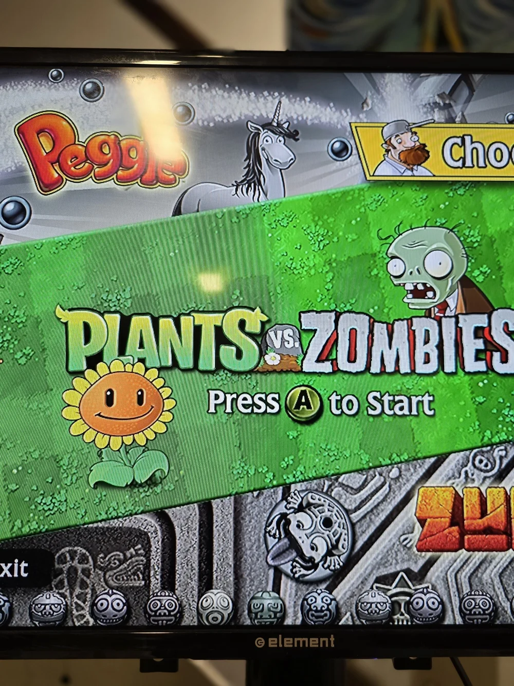 Plants vs Zombies Xbox 360 Platinum Hits CIB Manual Peggle Zuma Tested Works